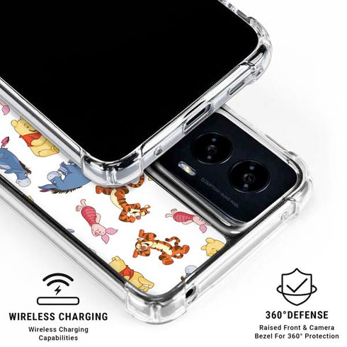 Disney Winnie the Pooh Character Pattern Moto G Power 5G (2024) Clear Case