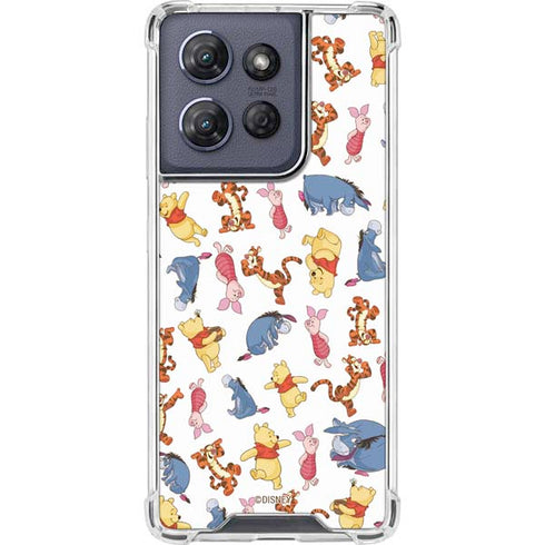Disney Winnie the Pooh Character Pattern Moto G Power 5G (2025) Clear Case
