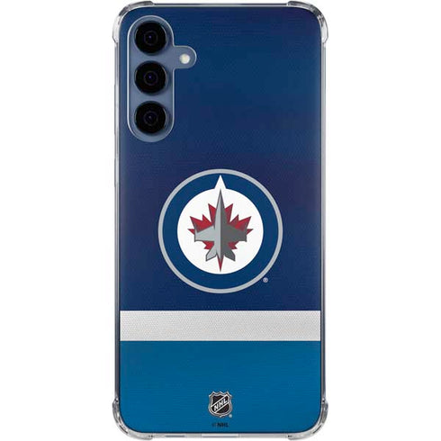 NHL Winnipeg Jets Alternate Jersey Galaxy A35 5G Clear Case