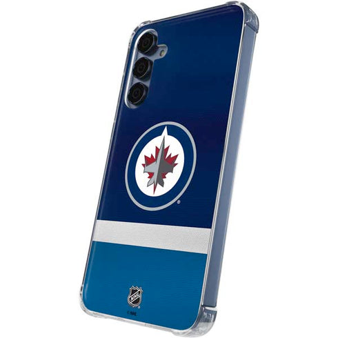 NHL Winnipeg Jets Alternate Jersey Galaxy A35 5G Clear Case
