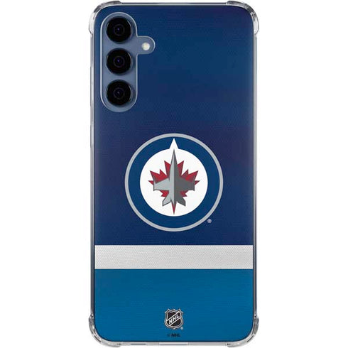 NHL Winnipeg Jets Alternate Jersey Galaxy A55 5G Clear Case