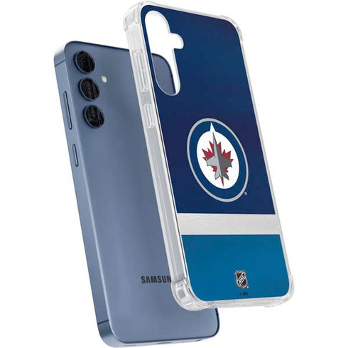 NHL Winnipeg Jets Alternate Jersey Galaxy A55 5G Clear Case
