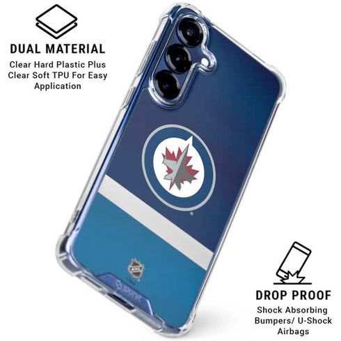 NHL Winnipeg Jets Alternate Jersey Galaxy S25 Plus Clear Case