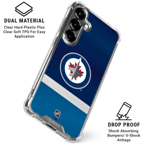 NHL Winnipeg Jets Alternate Jersey Galaxy S26 Plus Clear Case