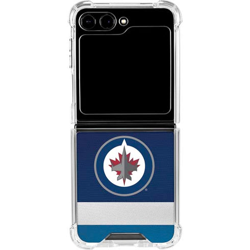 NHL Winnipeg Jets Alternate Jersey Galaxy Z Flip6 Clear Case