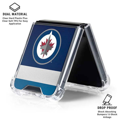 NHL Winnipeg Jets Alternate Jersey Galaxy Z Flip6 Clear Case