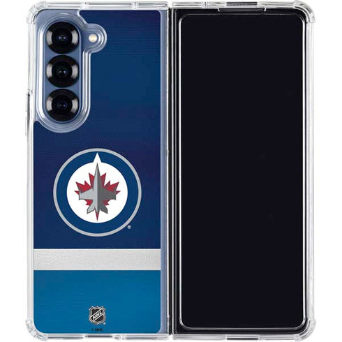 NHL Winnipeg Jets Alternate Jersey Galaxy Z Fold6 Clear Case