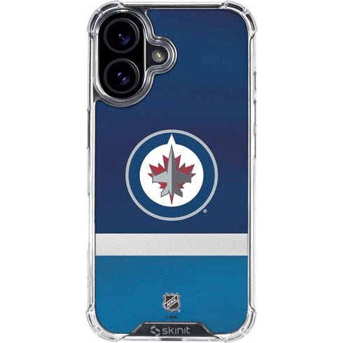 NHL Winnipeg Jets Alternate Jersey iPhone 16 Plus Clear Case
