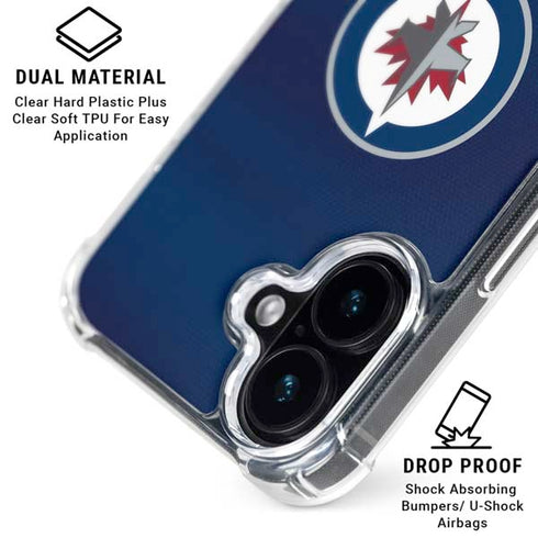 NHL Winnipeg Jets Alternate Jersey iPhone 16 Plus Clear Case