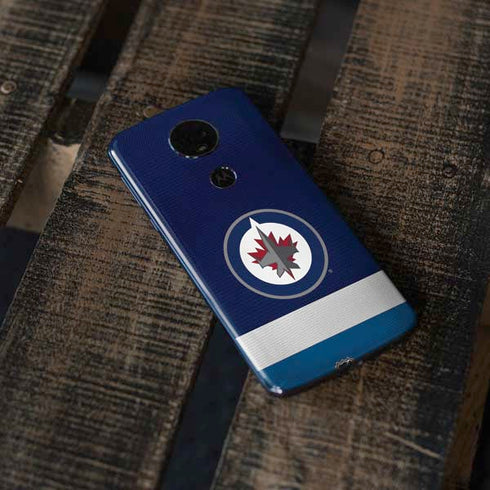 NHL Winnipeg Jets Alternate Jersey Moto E5 Plus Skin