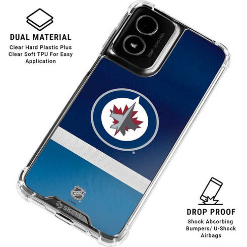 NHL Winnipeg Jets Alternate Jersey Moto G Power 5G (2024) Clear Case