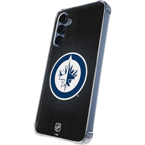 NHL Winnipeg Jets Black Background Galaxy A55 5G Clear Case