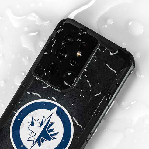NHL Winnipeg Jets Black Background Galaxy S24 Ultra Waterproof Case