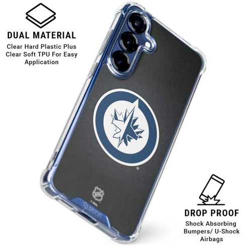 NHL Winnipeg Jets Black Background Galaxy S25 Clear Case