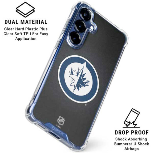 NHL Winnipeg Jets Black Background Galaxy S25 Plus Clear Case