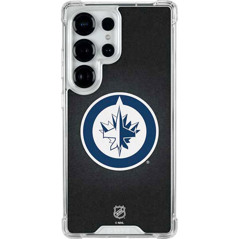 NHL Winnipeg Jets Black Background Galaxy S25 Ultra Clear Case