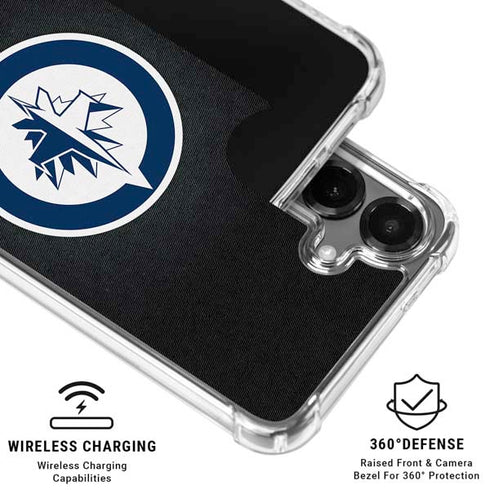 NHL Winnipeg Jets Black Background Galaxy S26 Clear Case