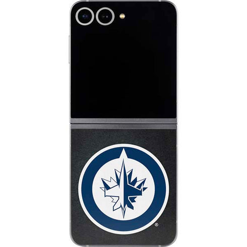 NHL Winnipeg Jets Black Background Galaxy Z Flip6 Skin