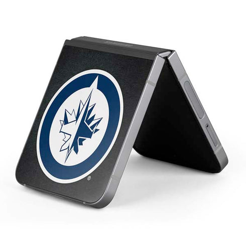NHL Winnipeg Jets Black Background Galaxy Z Flip6 Skin