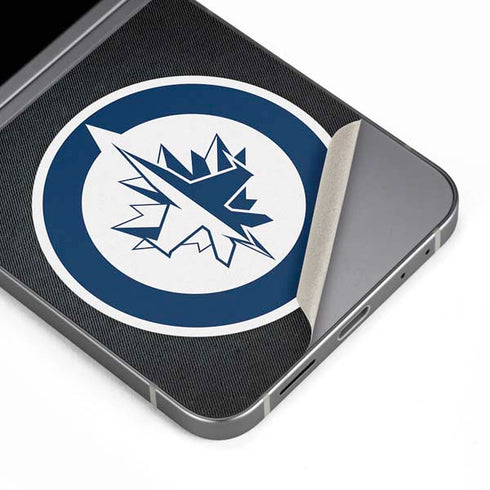NHL Winnipeg Jets Black Background Galaxy Z Flip6 Skin