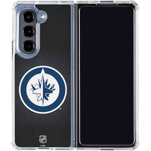NHL Winnipeg Jets Black Background Galaxy Z Fold5 5G Clear Case