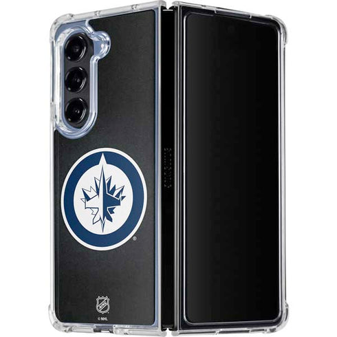 NHL Winnipeg Jets Black Background Galaxy Z Fold5 5G Clear Case