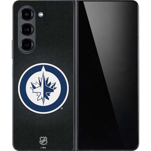 NHL Winnipeg Jets Black Background Galaxy Z Fold5 5G Skin