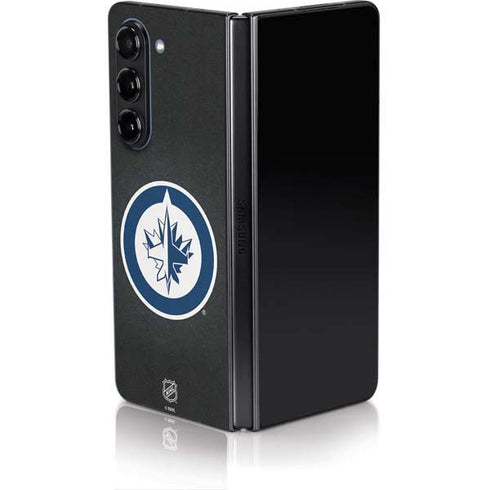 NHL Winnipeg Jets Black Background Galaxy Z Fold5 5G Skin