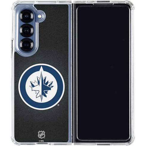 NHL Winnipeg Jets Black Background Galaxy Z Fold6 Clear Case