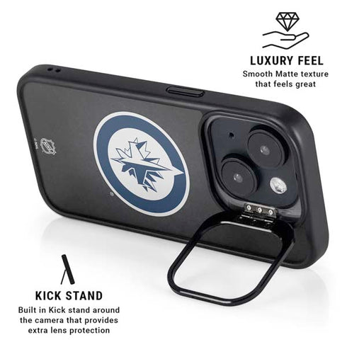 NHL Winnipeg Jets Black Background iPhone 13 Kickstand Case