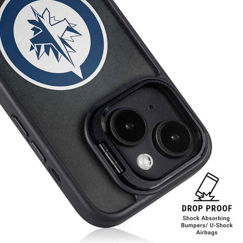 NHL Winnipeg Jets Black Background iPhone 13 Kickstand Case