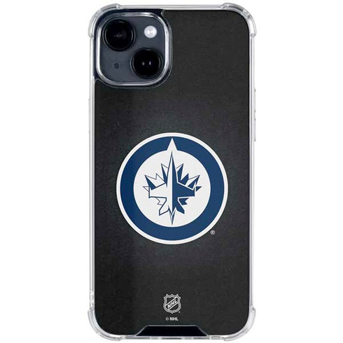 NHL Winnipeg Jets Black Background iPhone 15 Clear Case