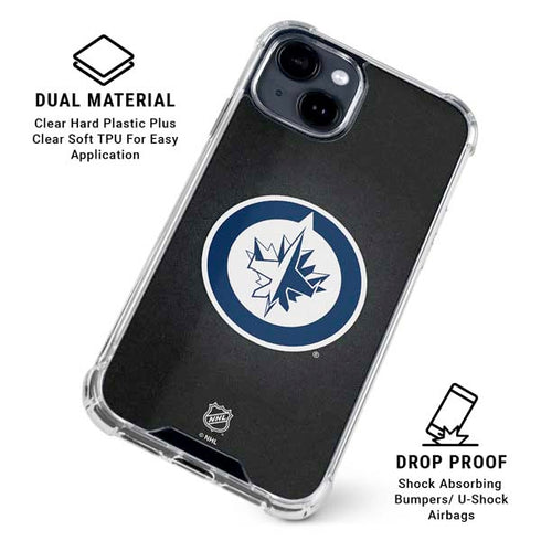 NHL Winnipeg Jets Black Background iPhone 15 Clear Case