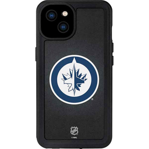 NHL Winnipeg Jets Black Background iPhone 15 Plus Waterproof Case