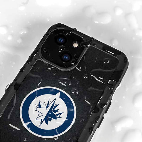 NHL Winnipeg Jets Black Background iPhone 15 Plus Waterproof Case