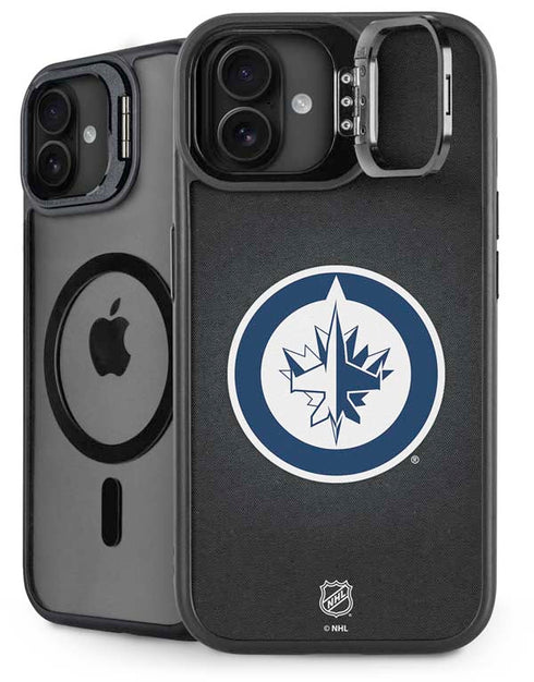 NHL Winnipeg Jets Black Background iPhone 16 Kickstand Case