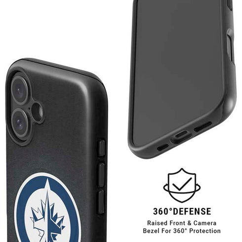 NHL Winnipeg Jets Black Background iPhone 16 Magsafe Impact Case