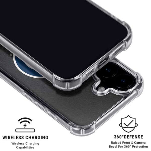 NHL Winnipeg Jets Black Background iPhone 16 Plus Clear Case