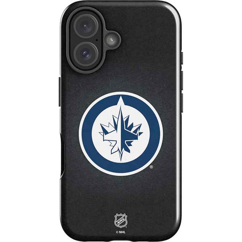 NHL Winnipeg Jets Black Background iPhone 16 Plus Impact Case
