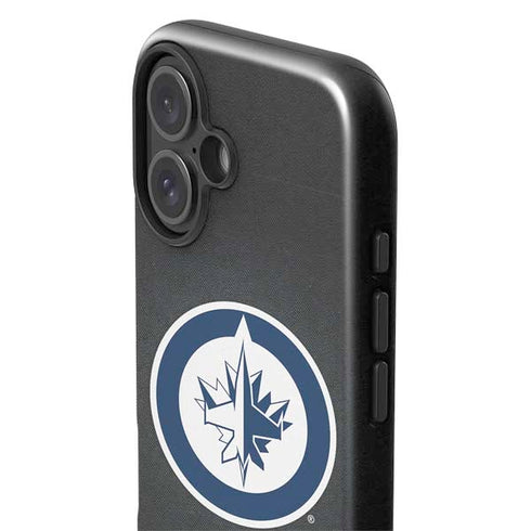 NHL Winnipeg Jets Black Background iPhone 16 Plus Impact Case