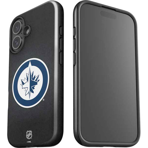 NHL Winnipeg Jets Black Background iPhone 16 Plus Impact Case