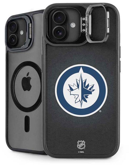 NHL Winnipeg Jets Black Background iPhone 16 Plus Kickstand Case