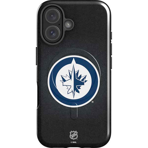 NHL Winnipeg Jets Black Background iPhone 16 Plus Magsafe Impact Case