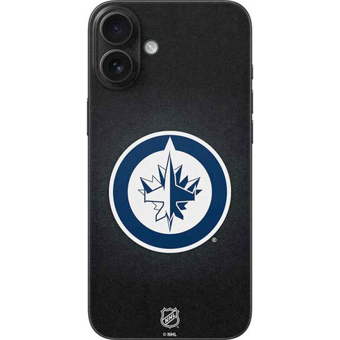 NHL Winnipeg Jets Black Background iPhone 16 Plus Skin