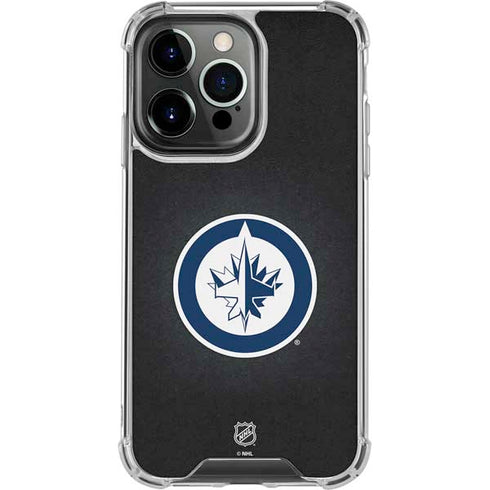 NHL Winnipeg Jets Black Background iPhone 16 Pro Clear Case