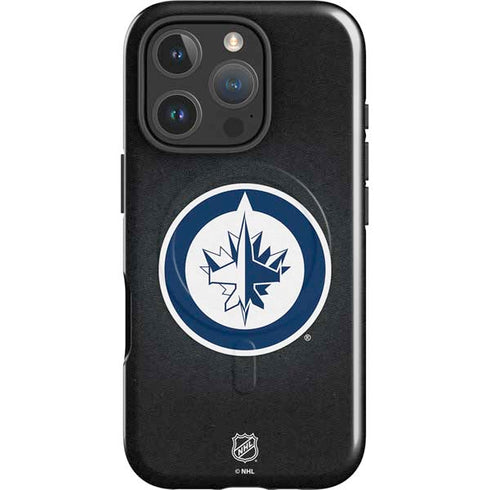 NHL Winnipeg Jets Black Background iPhone 16 Pro Magsafe Impact Case