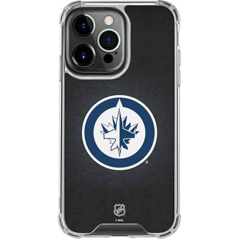 NHL Winnipeg Jets Black Background iPhone 16 Pro Max Clear Case