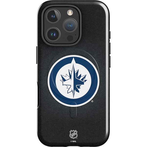 NHL Winnipeg Jets Black Background iPhone 16 Pro Max Magsafe Impact Case