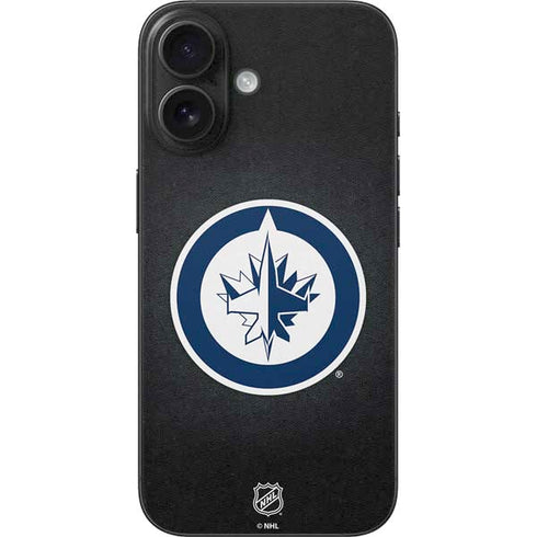 NHL Winnipeg Jets Black Background iPhone 16 Skin