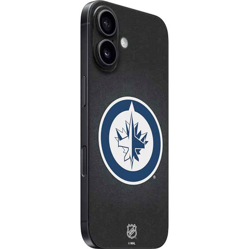 NHL Winnipeg Jets Black Background iPhone 16 Skin